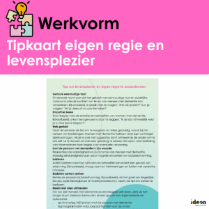 Kaarten met tips over eigen regie en levensplezier